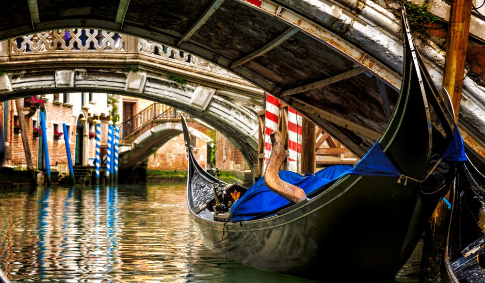 Gondola in a Venice canal, bucket list