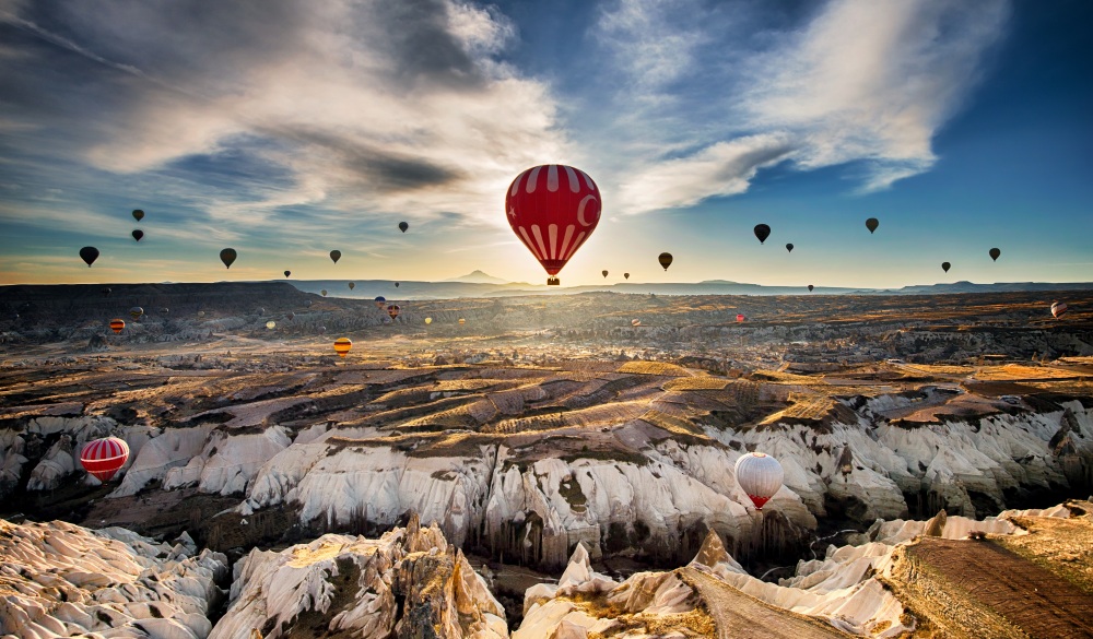 Flying over Cappadocia