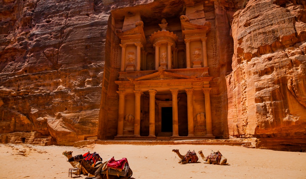 Al Khazneh - the Treasury, ancient city of Petra, Jordan, travel bucket list