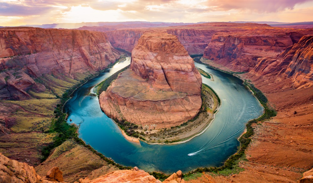 Horseshoe Bend At Sunset