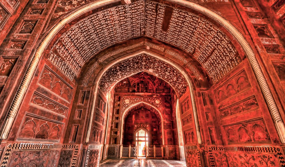 Arches of Taj Mahal Mosque_2, Agra