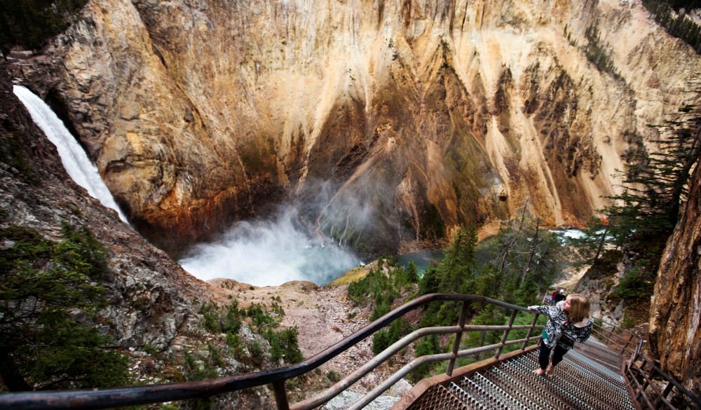 Yellowstone Falls in Yellowstone National Park, Wyoming.