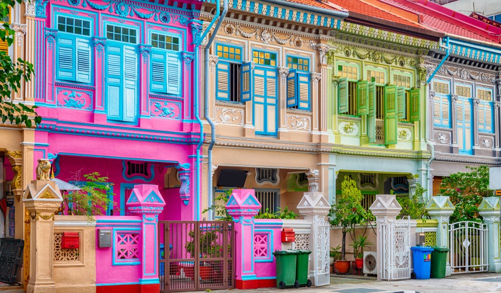 Singapore, Shophouses on Koon Seng Road