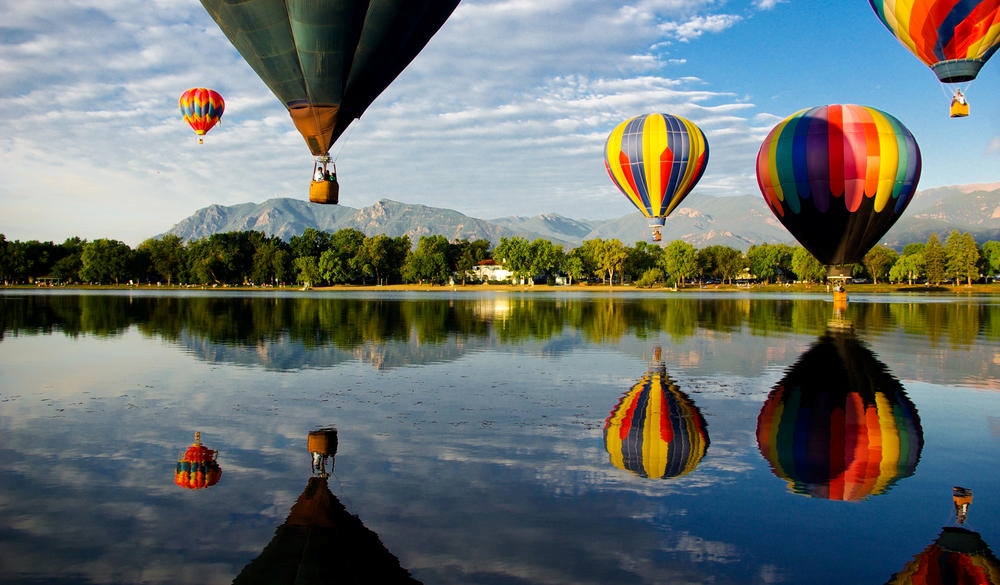 Cheyenne Mountain and Hot Air Balloons