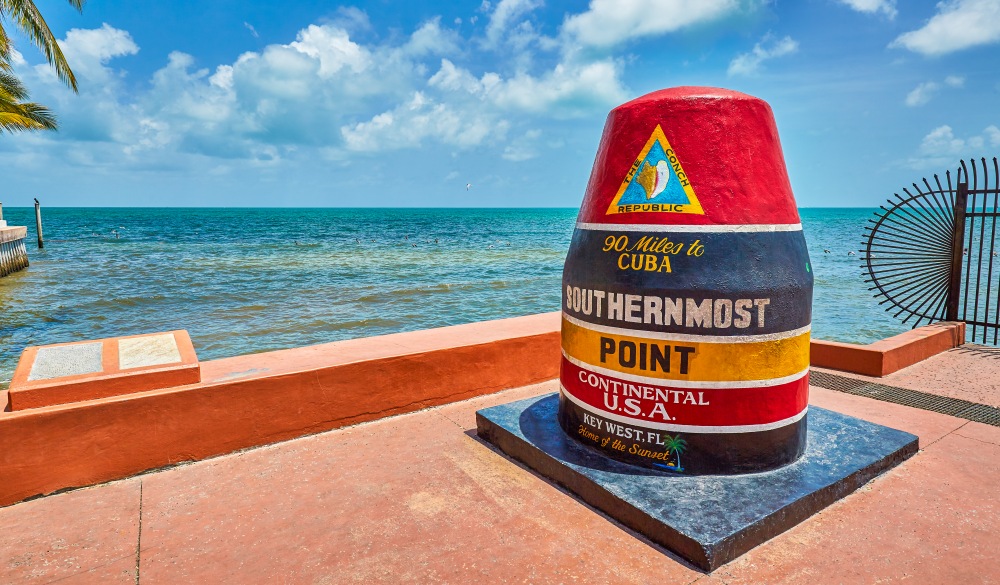 Marker at the Southernmost point,Key West