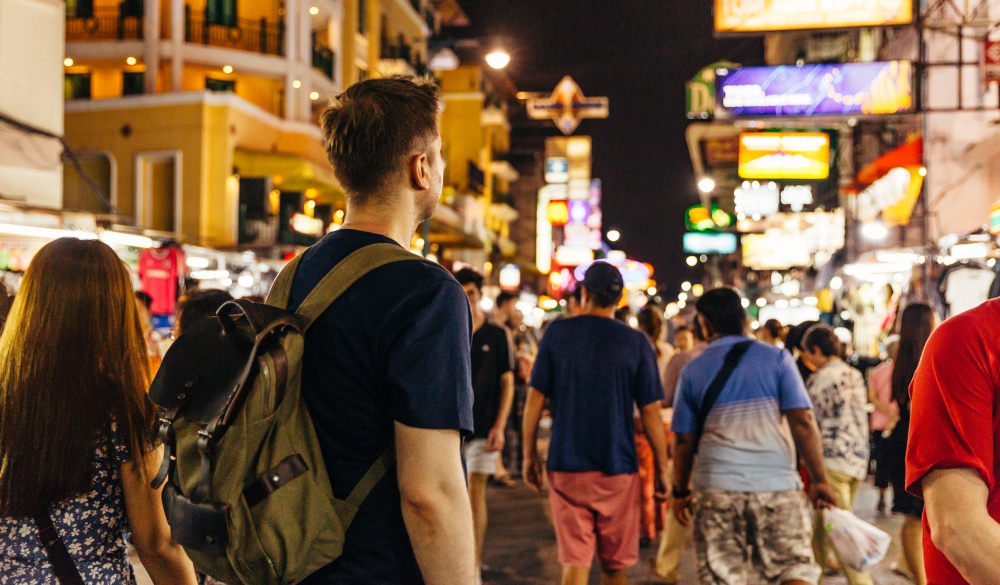 tourist at Khao San road in Bangkok, Thailand