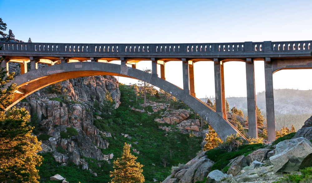 Arch Bridge Over River