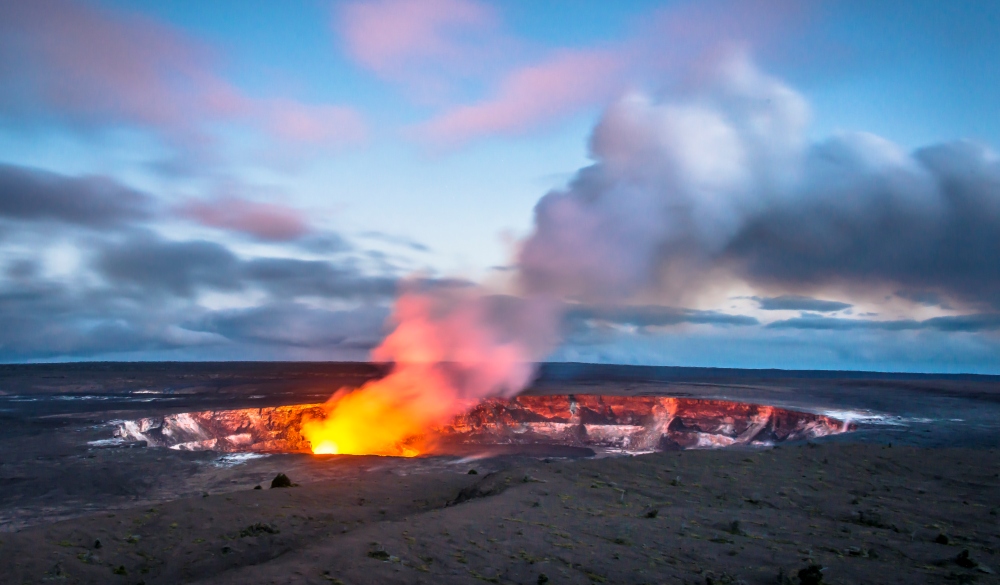 Hawaii's Kilauea Caldera at Twilight