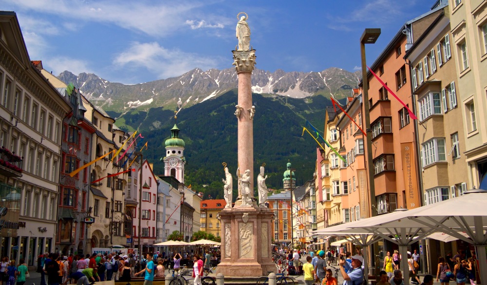 Anna Column At Maria Theresien Strasse, destinations for road trips in austria