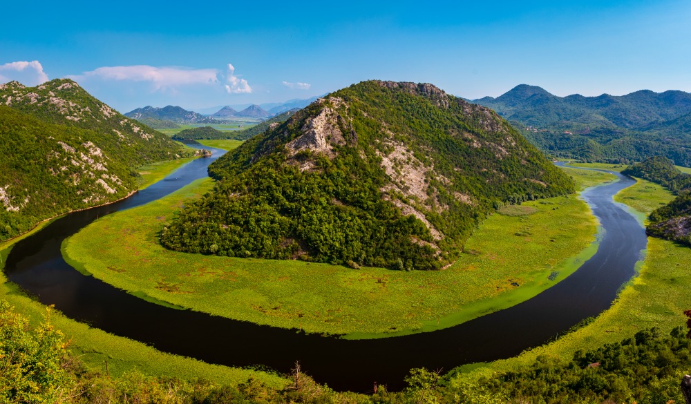 Panorama of Lake Skadar National Park, Montenegro, best lake getaways