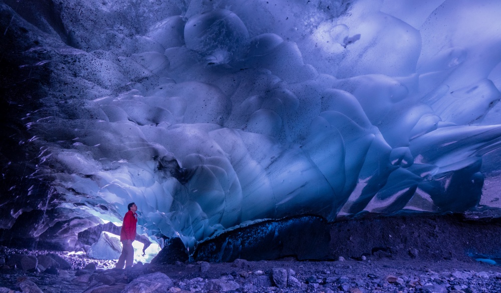 Inside the Mendenhall Ice Cave in Alaska, best of Alaska