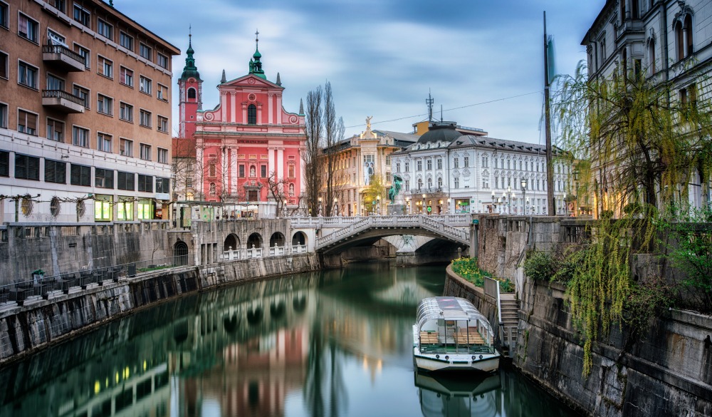 the skyline of Ljubljana