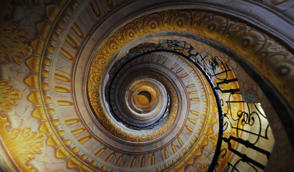 spiral staircase in the abbey of Melk.