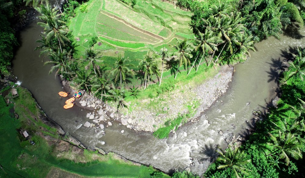 Sayan Terraces and Ayung River at Sayan Village,