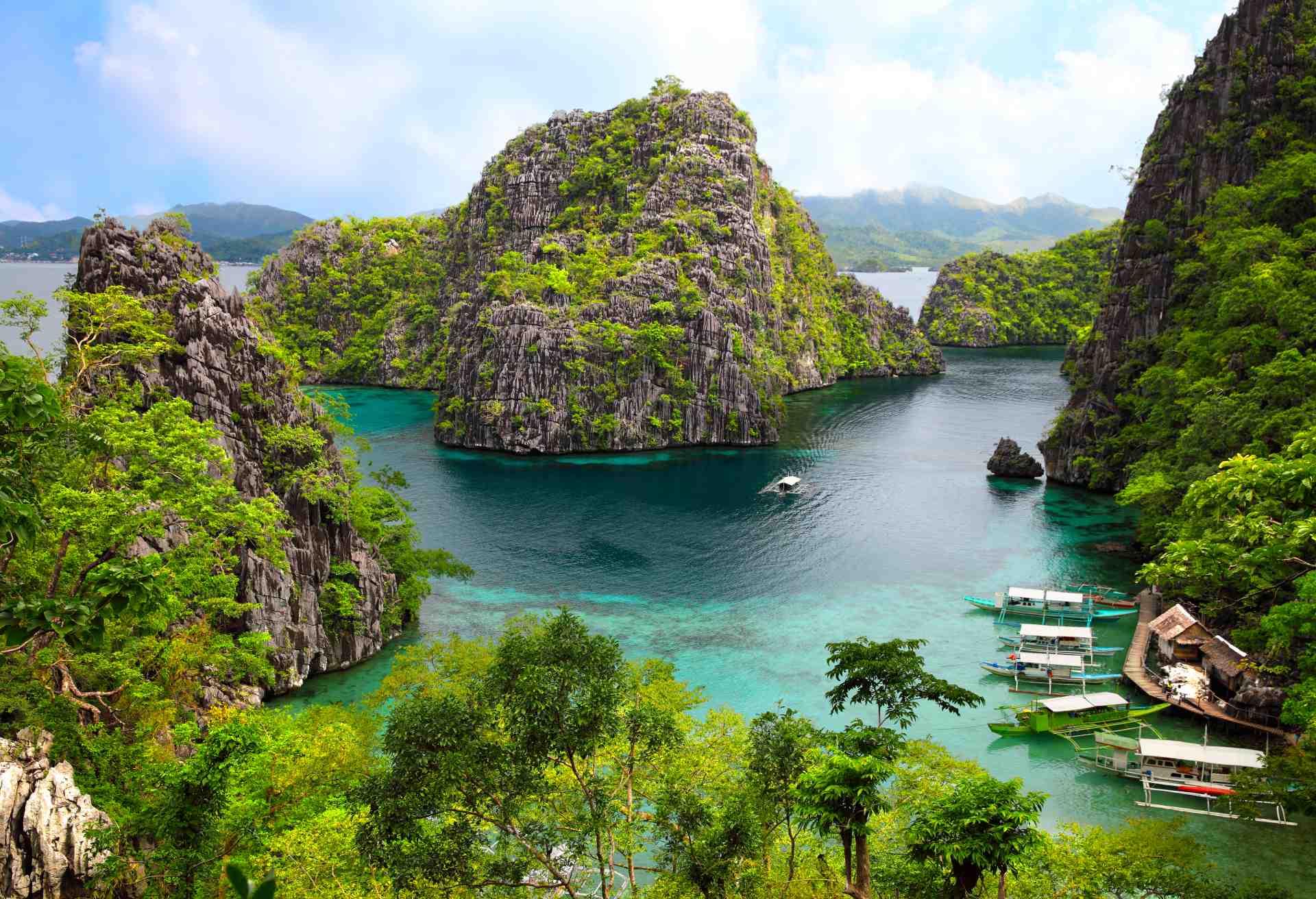 landscape of Coron, Busuanga island, Palawan province, Philippines