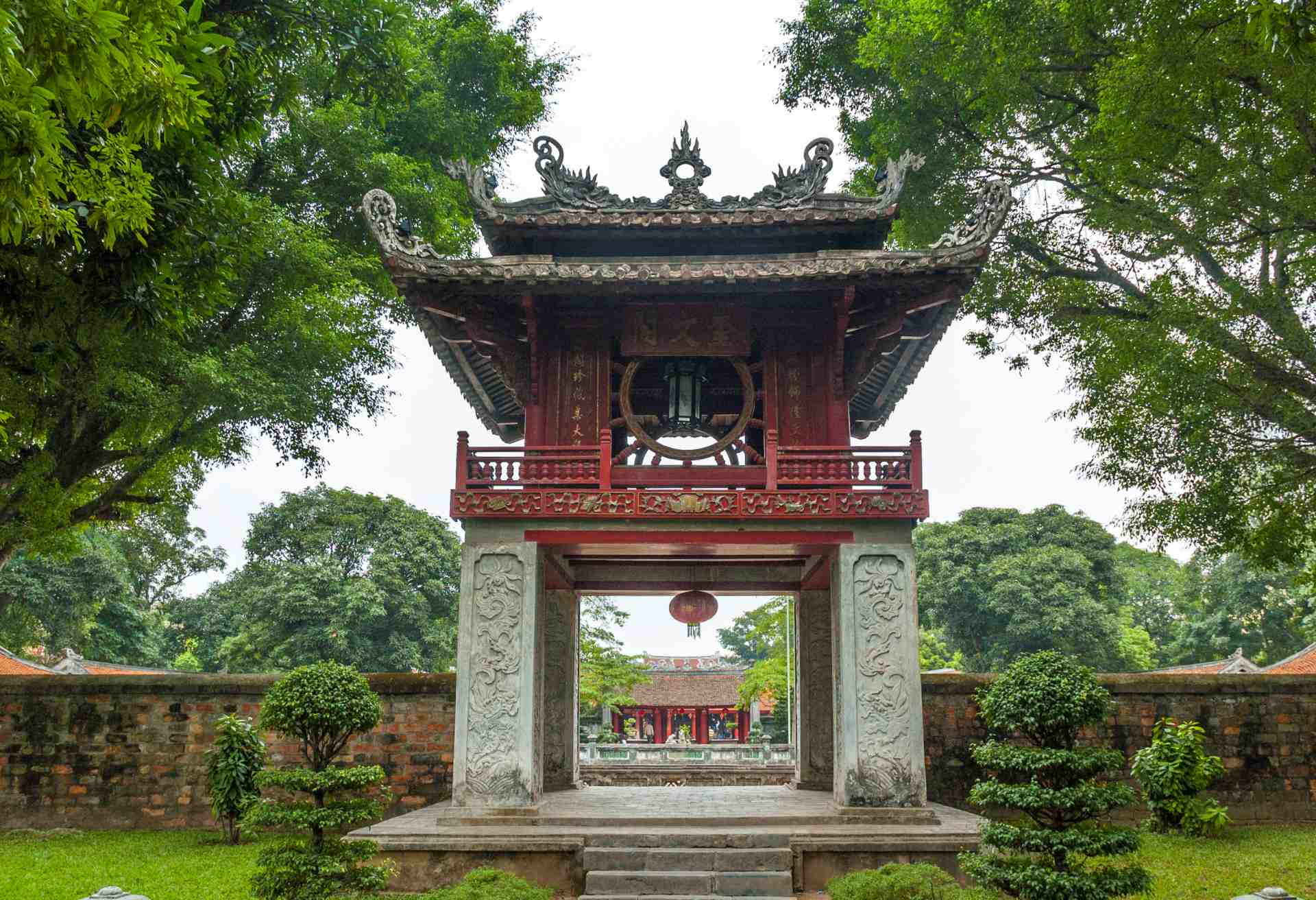 Entrance To The Temple Of Literature In Hanoi, Vietnam