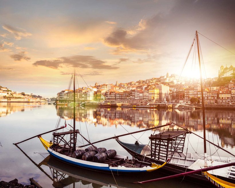 Oporto view from the the Douro river