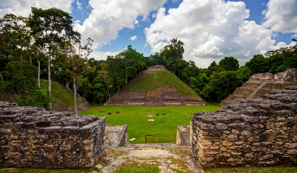 Mayan site of Caracol Pyramids in Plaza, Mayan sites to visit