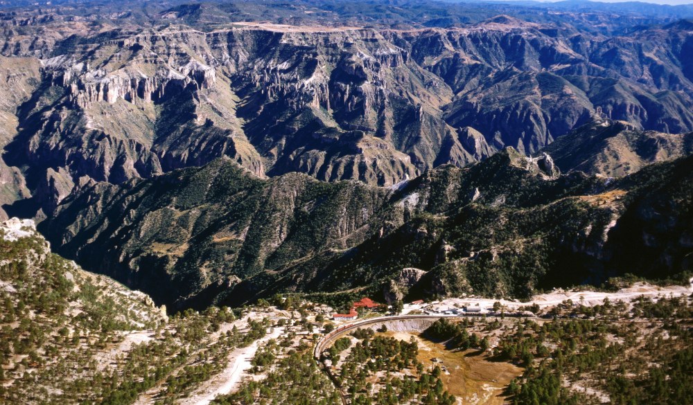 Chihuaha Pacific Railway at Divisadero of Urique and Copper Canyon.