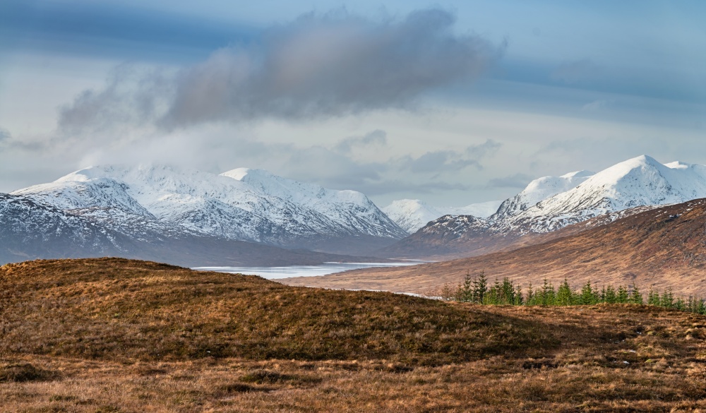 Loch Loyne Snowcapped Mountains Scottish Highlands Winter Scotland, scottish highlands destinations