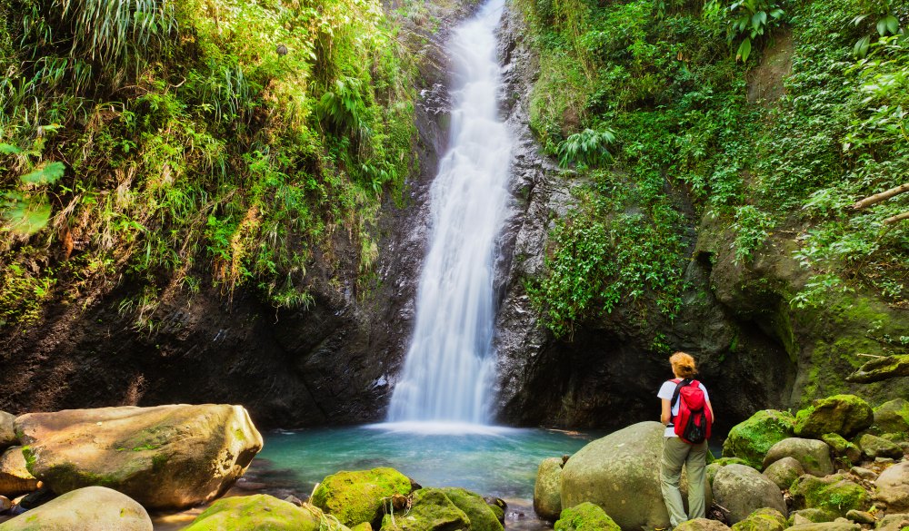 Au Coin Falls, Grenada W.I., destination for a crowd-free vacation