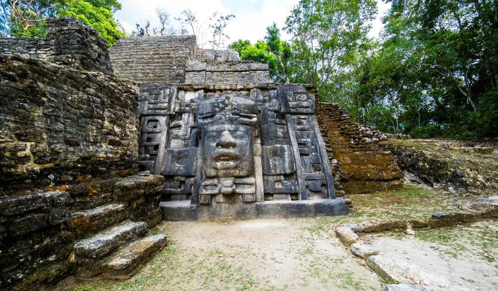 Central America, Belize, Yucatan peninsula, New River, Lamanai, Maya ruin, Lamanai Mask Temple, Mayan sites to visit