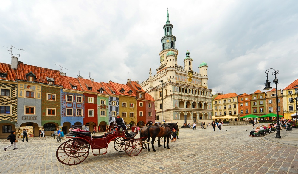 Poznan town centre, destination for a weekend getaways in europe