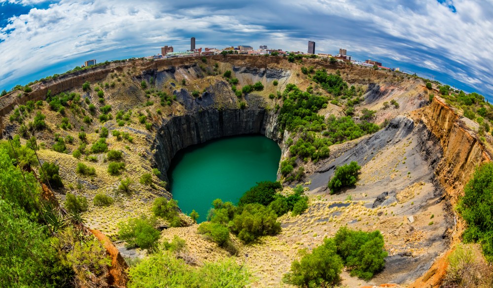 The Big Hole, an open-pit and underground diamond mine, Kimberley, South Africa.