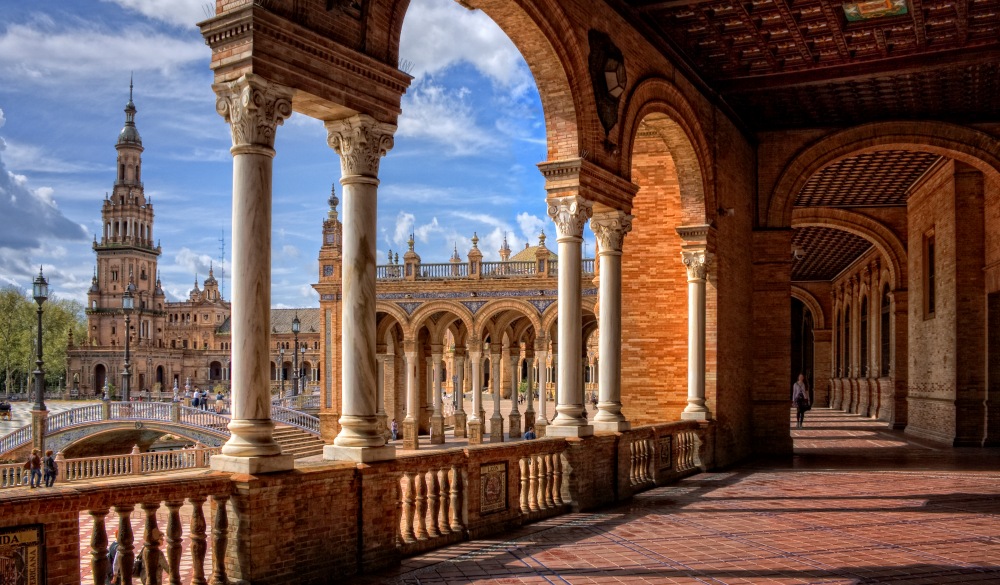 Plaza de España in Seville city, destination for a weekend getaways in europe