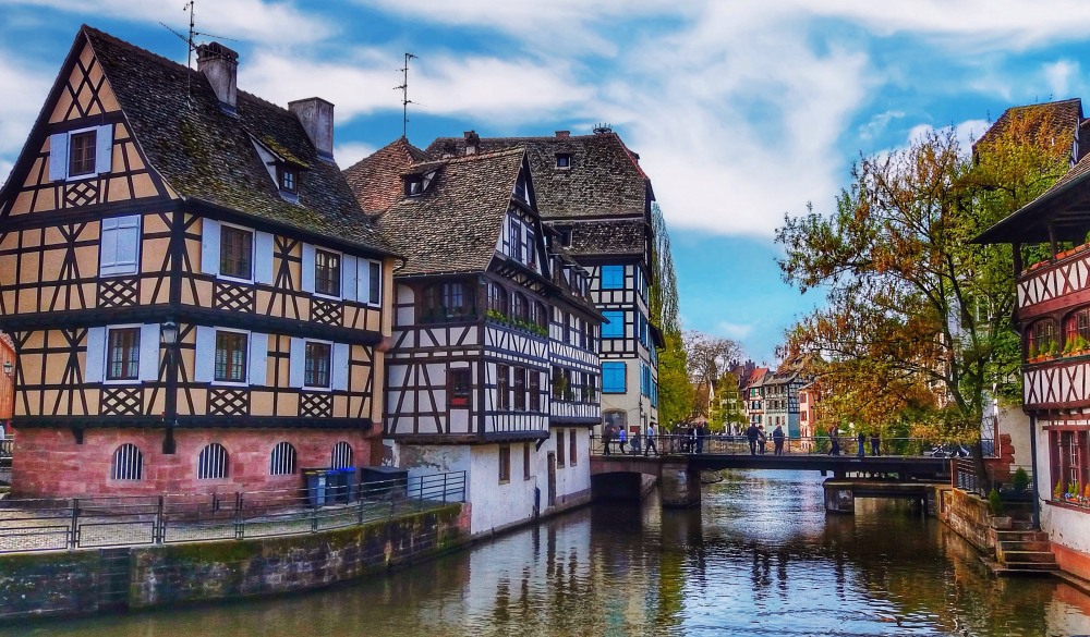 Strasbourg, canals and building, destination for a weekend getaways in europe