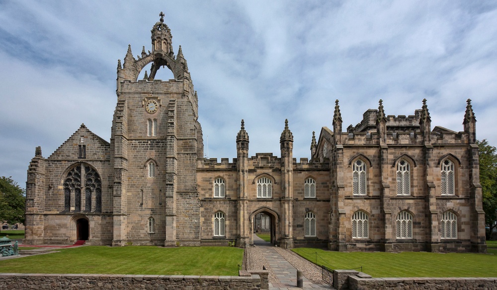 entrance to King's College quad at the Old Aberdeen University campus