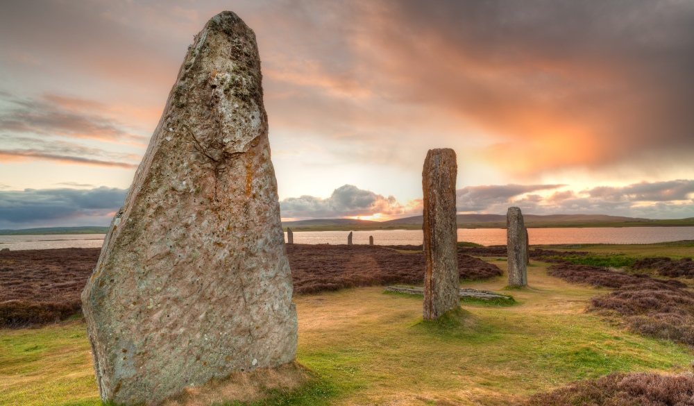 Ring of Brodgar ancient stones, Orkney, scottish highlands road trip destinations