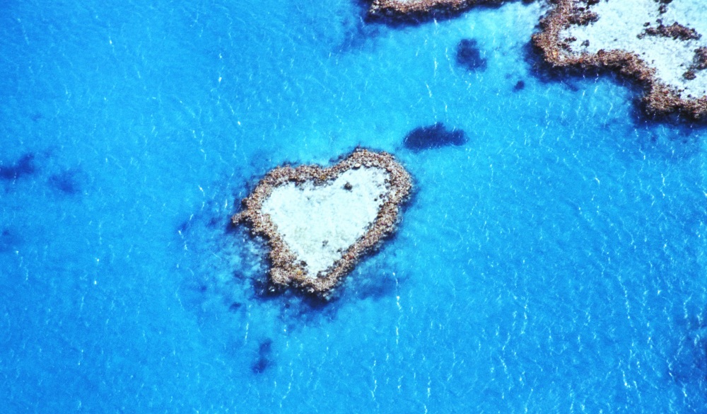 Great Barrier Reef, Heart Reef, romantic destination in Australia