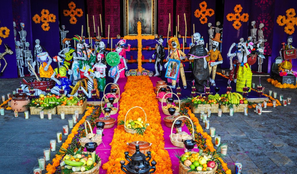 México City: A Day of the Dead Altar at the Basilica of the Virgin Guadalupe