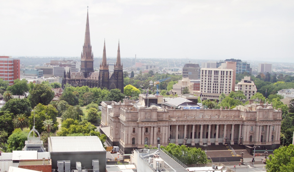 The view of East Melbourne.