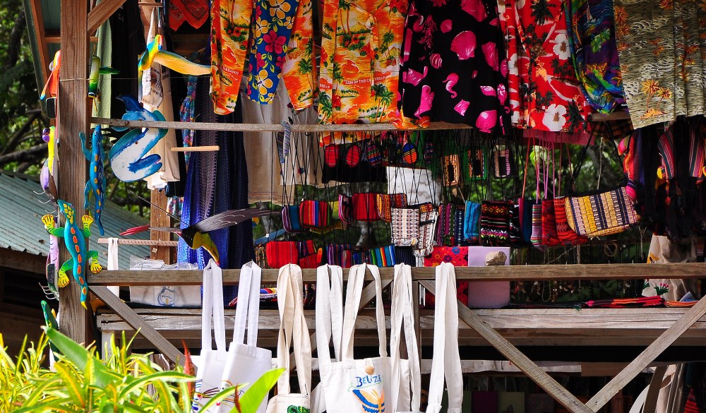 Multi Colored Objects Hanging At Market For Sale