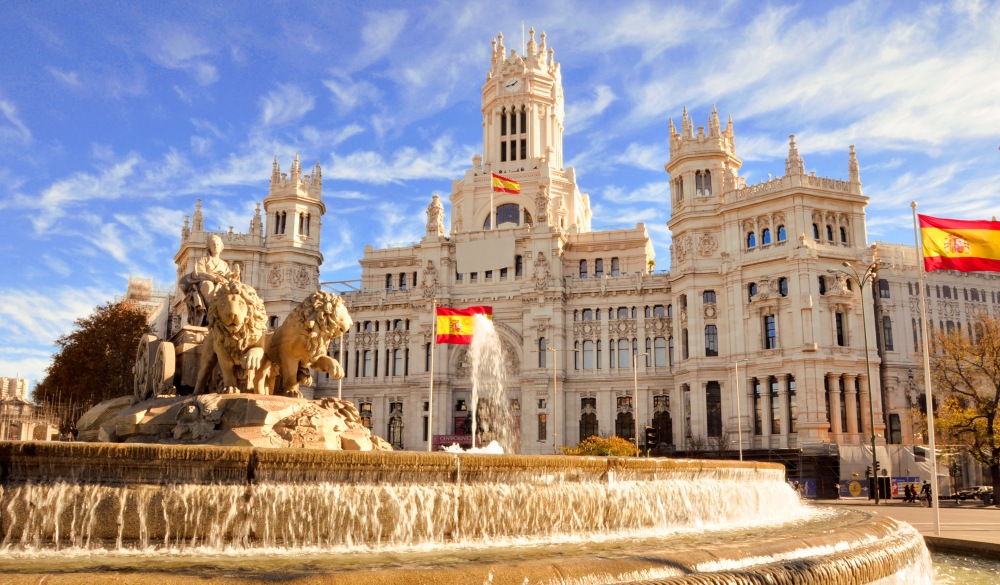 Cibeles fountain in Madrid,