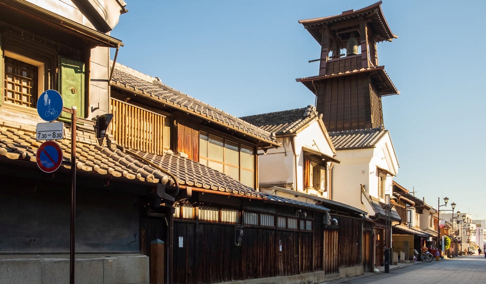 former castle town at Kawagoe Little Edo in town, Japan