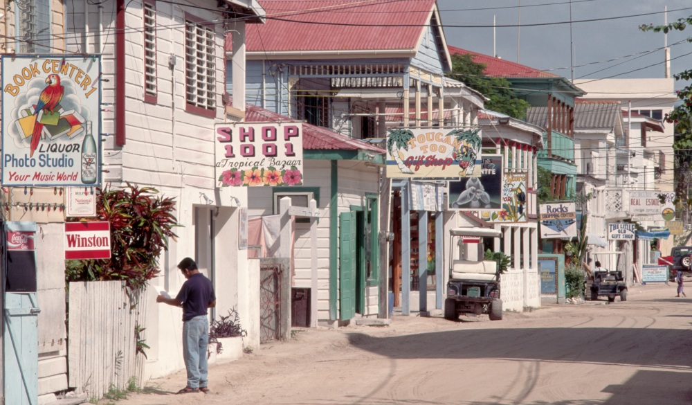 Shops Line Street in San Pedro