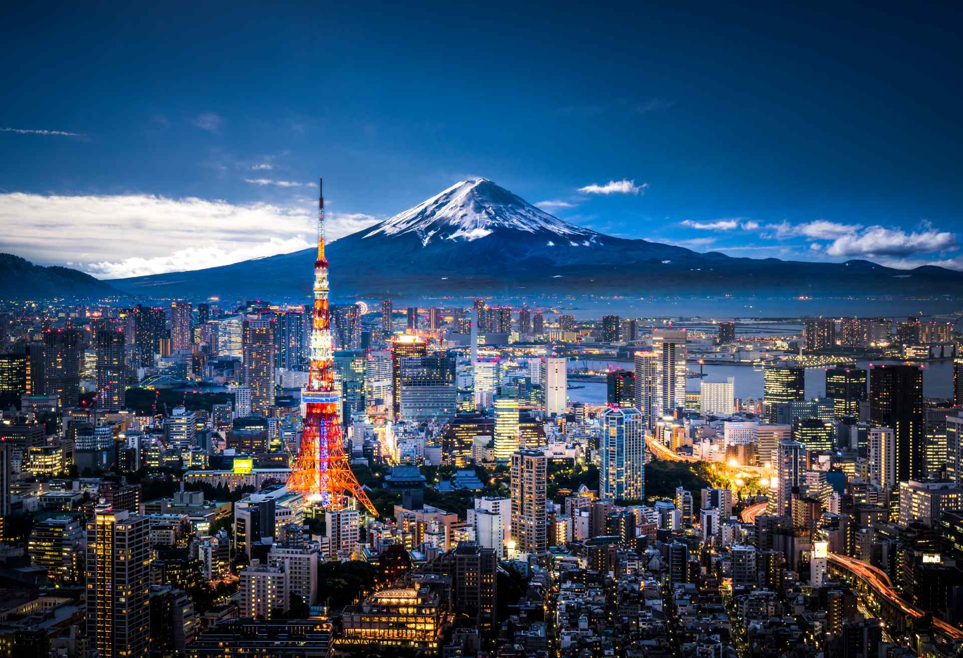 Mt. Fuji and Tokyo skyline