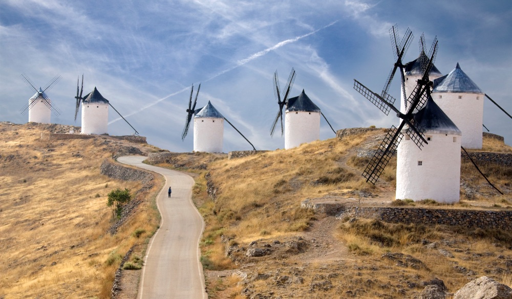 Windmills of La Mancha, Spain, destination for spain road trip