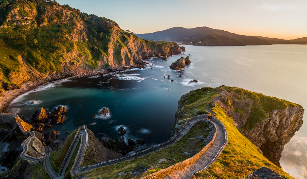 Path to San Juan de Gaztelugatxe, Basque Country, Spain, destination for spain road trip