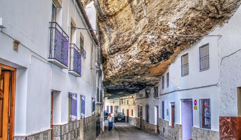 Setenil de las Bodegas is a spectacular village embedded in the rocks in the Sierra de Cadiz, destination for spain road trip