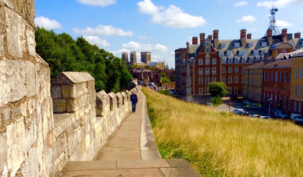 Man Walking On York City Walls