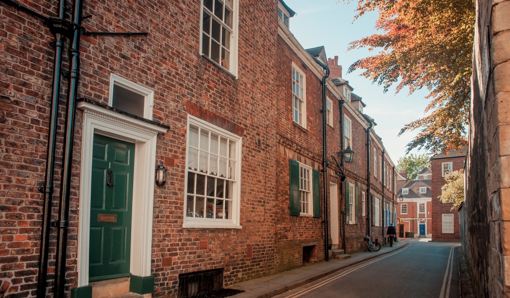 Street in the historic city of York, England