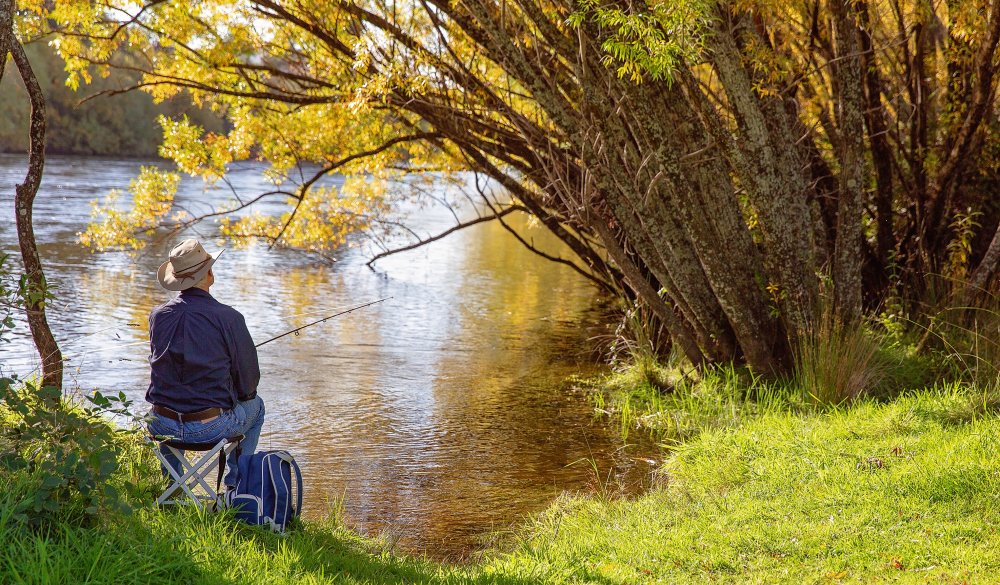 fly fishing for trout on the Murray