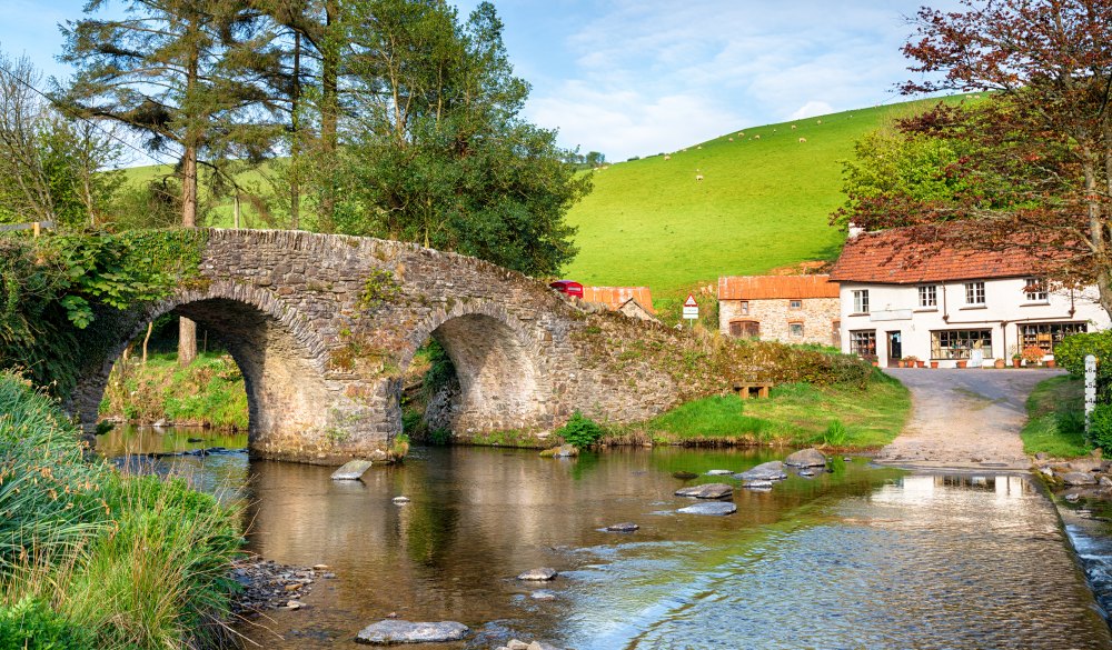 The bridge and ford at Malmsmead in the Doone Valley
