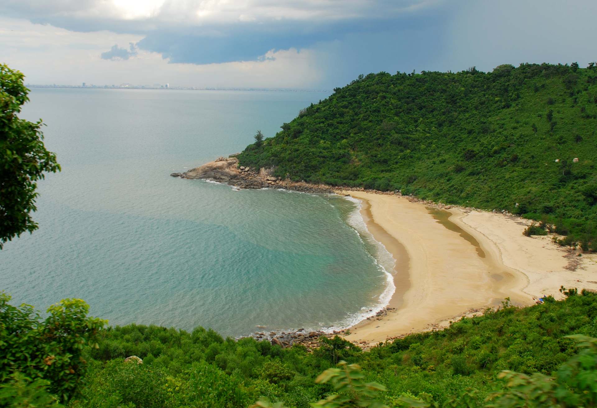 Secluded beach in Vietnam north of Da Nang