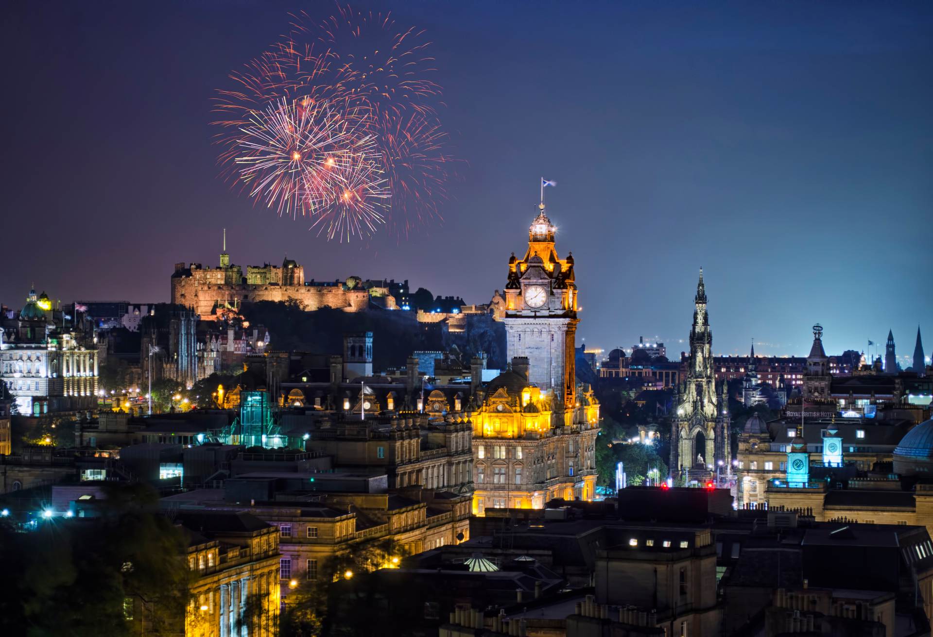 Fireworks Over Edinburgh City