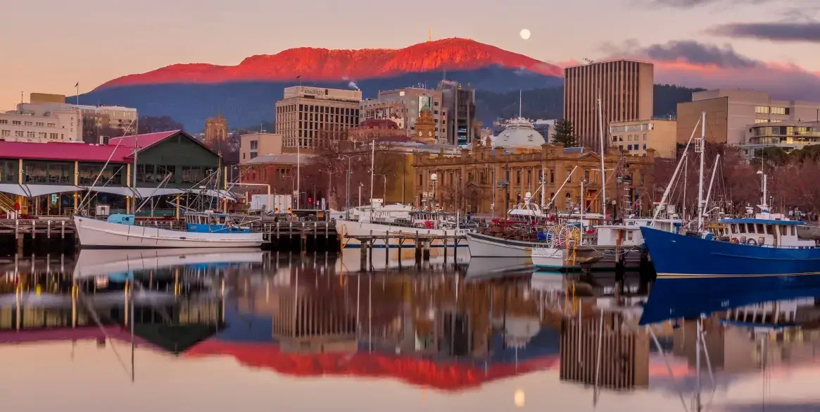 Sunrise at Constitution Dock, Hobart Tasmania